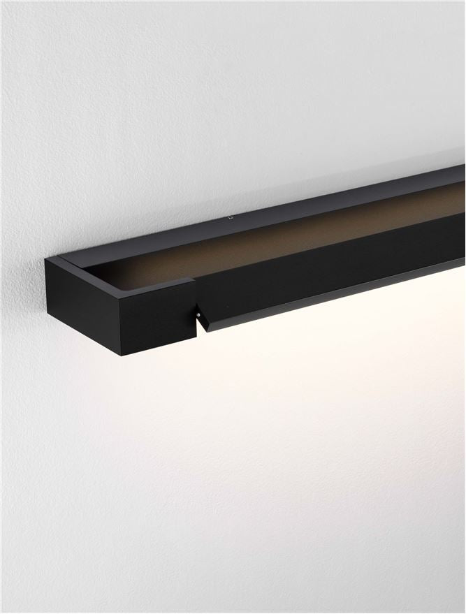Висящо осветително тяло (пендел) ARGA 17W LED Пясъчно черен алуминий L60 W10 H4.2см