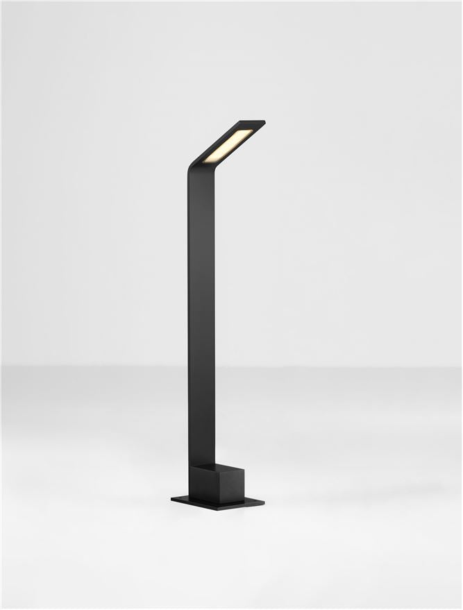 Външен пендел VEL LED 7W Пясъчно черен алуминий ⌀9.5 H61см IP65