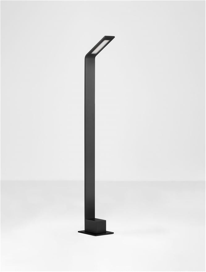 Външен пендел VEL LED 7W Пясъчно черен алуминий ⌀9.5 H80см IP65