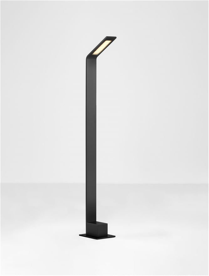 Външен пендел VEL LED 7W Пясъчно черен алуминий ⌀9.5 H80см IP65