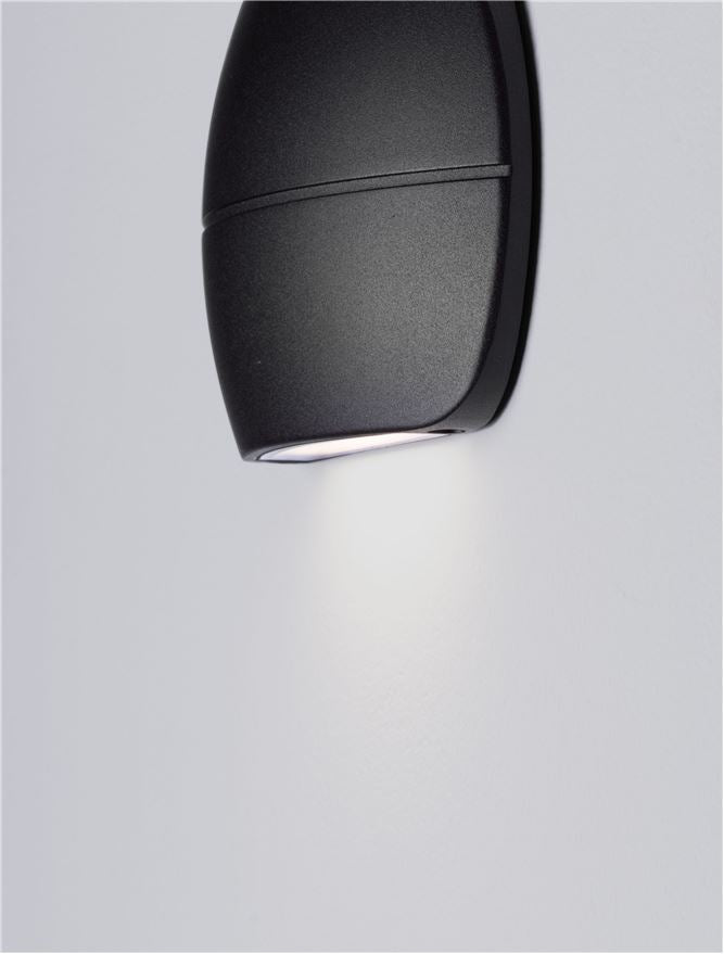 Външен аплик PRATO 10W LED Пясъчно черен алуминий и стъкло IP65 3000K