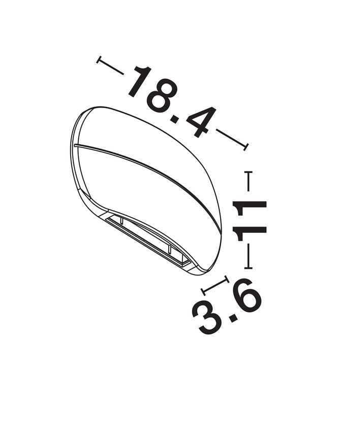 Външен аплик PRATO 10W LED Пясъчно бял алуминий и стъкло IP65 3000K