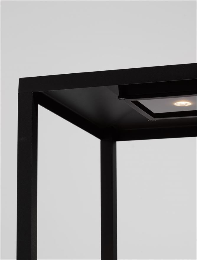 Външен аплик PRIVE LED 15W Пясъчно черен алуминий и стъкло L35 W35 H36см IP65