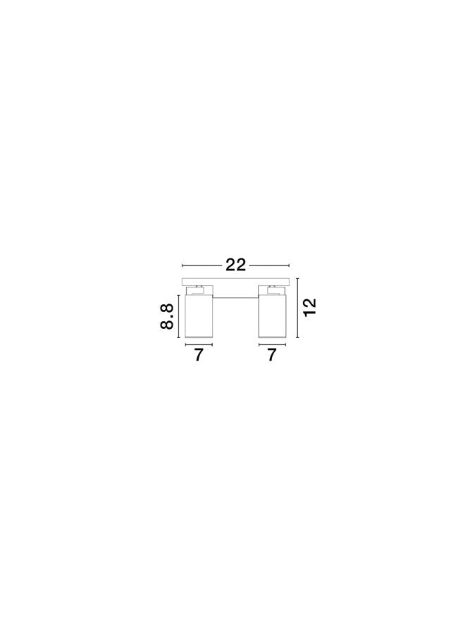 Висящо осветително тяло (пендел) ESTO 20W Пясъчно черен алуминий L22 W7 H12см