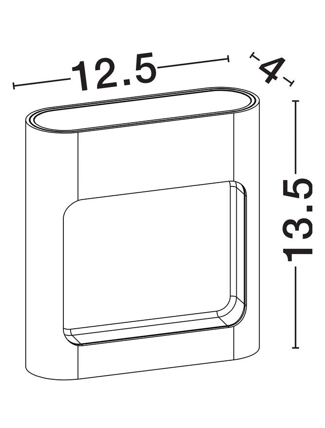 Външен аплик TALL 6W Пясъчно черен алуминий стъклен дифузер IP54 H13.5см