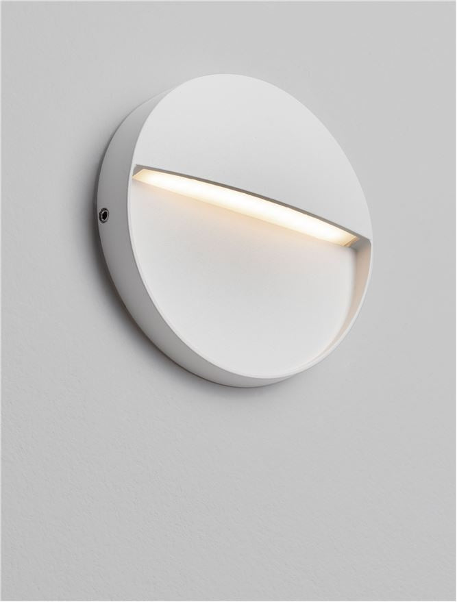 Външен аплик TOBY 3W LED Пясъчно бял алуминий и поликарбонат IP54 ⌀11