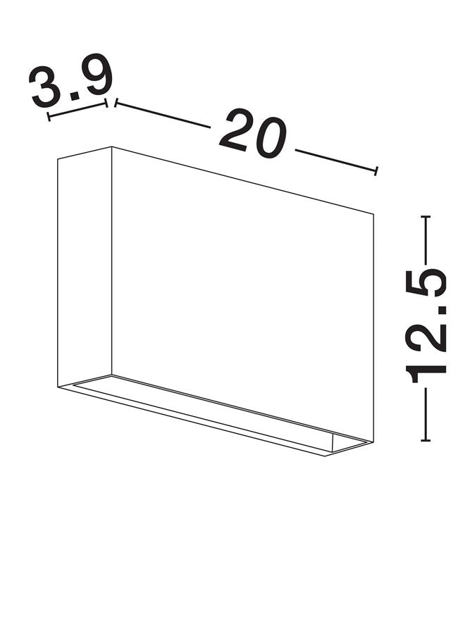 Външен аплик YOKO 13W LED Пясъчно черен акрил и поликарбонат IP65 3000K