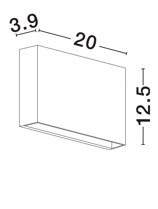 Външен аплик YOKO 7W LED Пясъчно черен акрил и поликарбонат IP65 3000K