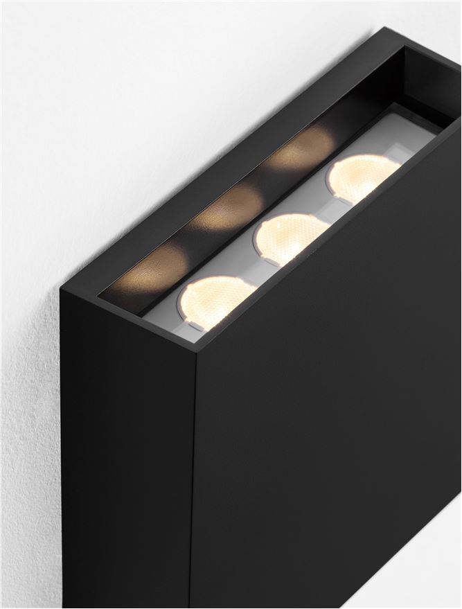 Външен аплик WAY 6W LED Пясъчно черен акрил и поликарбонат IP65 3000K