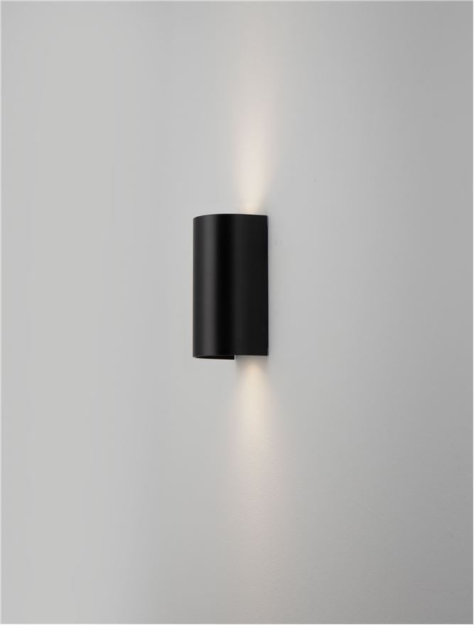 Външен аплик YORK 2x10W GU10 LED Пясъчно черен акрил и поликарбонат IP65 без крушка