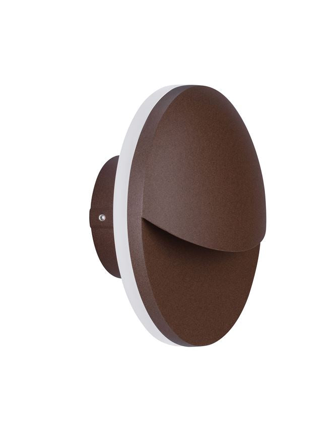Външен аплик PAN 9W LED Ръжда алуминий и прозрачно стъкло IP65 ⌀15