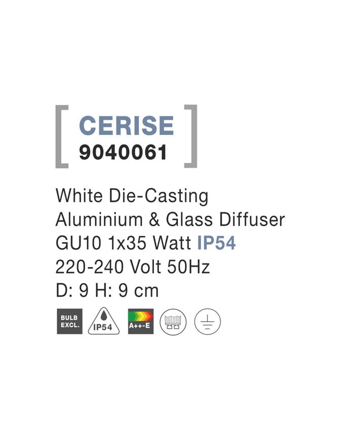 Външен аплик CERISE 10W GU10 Пясъчно бял леят алуминий