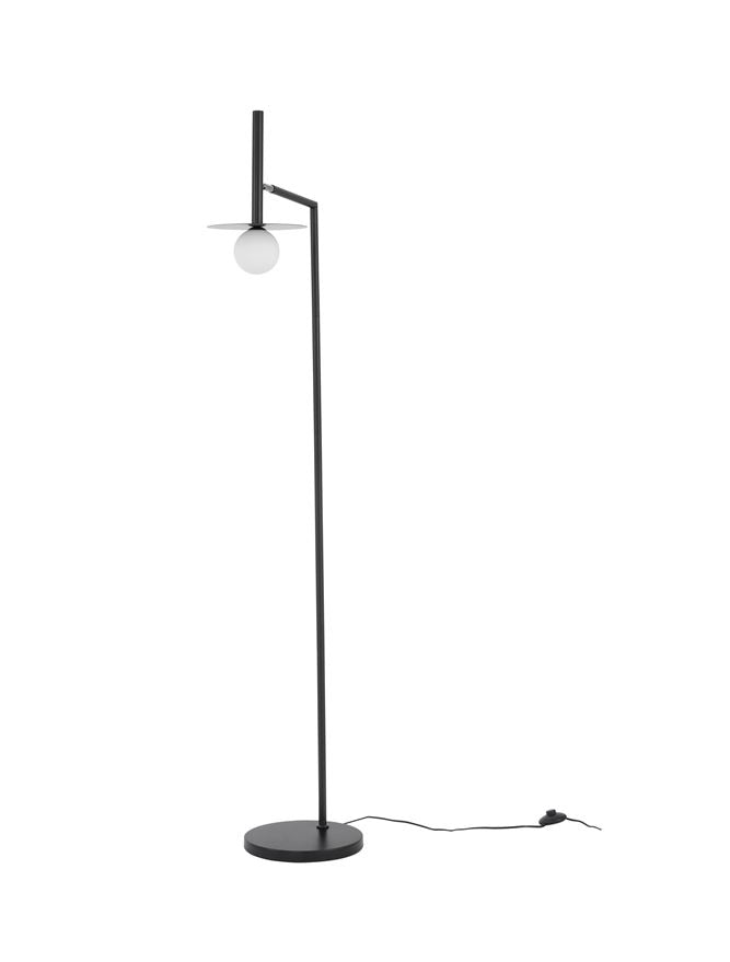 Висящо осветително тяло (пендел) PIELO 1x5W G9 Пясъчно черен метал опалово стъкло ⌀42 H165см