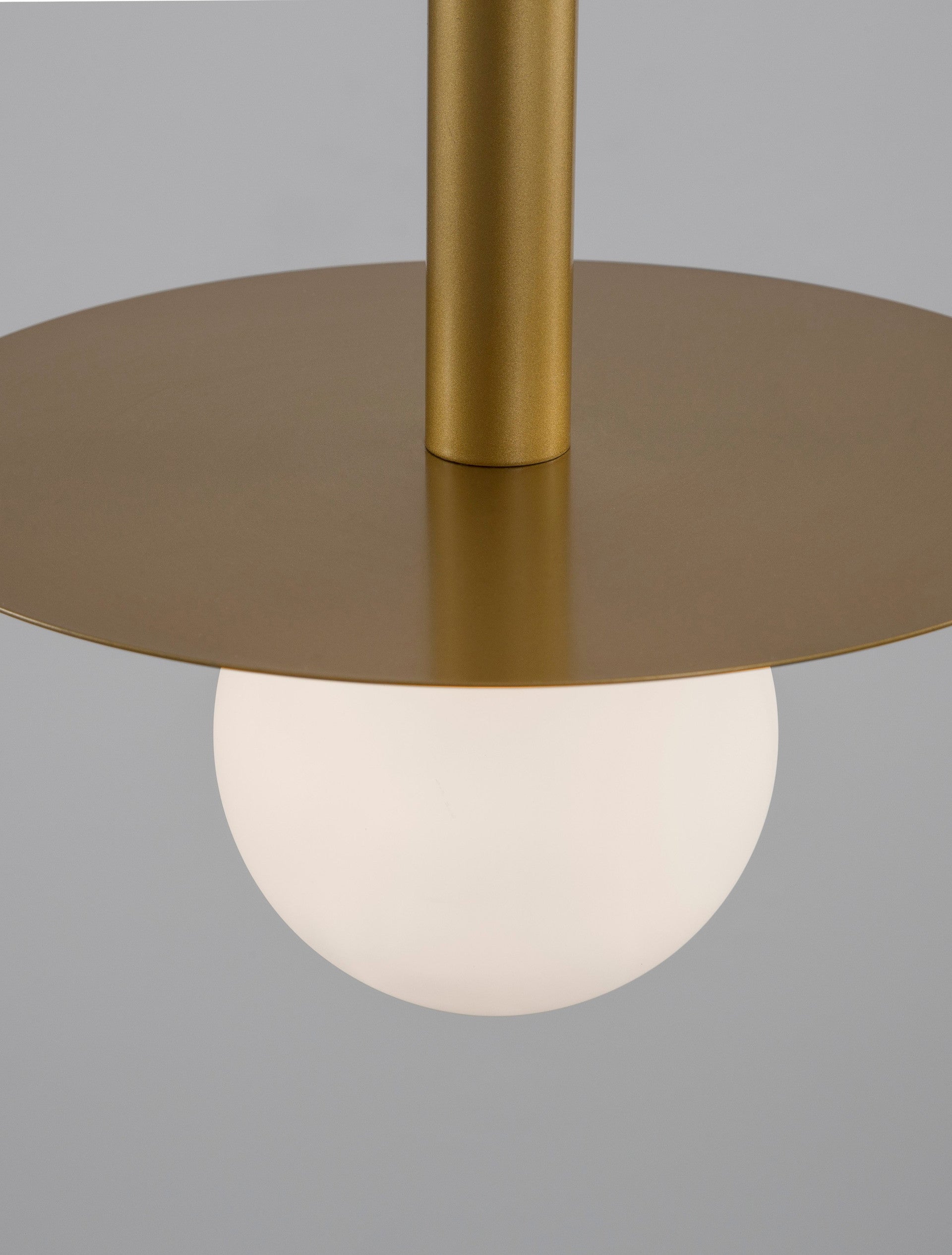 Висящо осветително тяло (пендел) PIELO 5W LED G9 Златист месинг и опалово стъкло ⌀22 H150см Регулируема височина