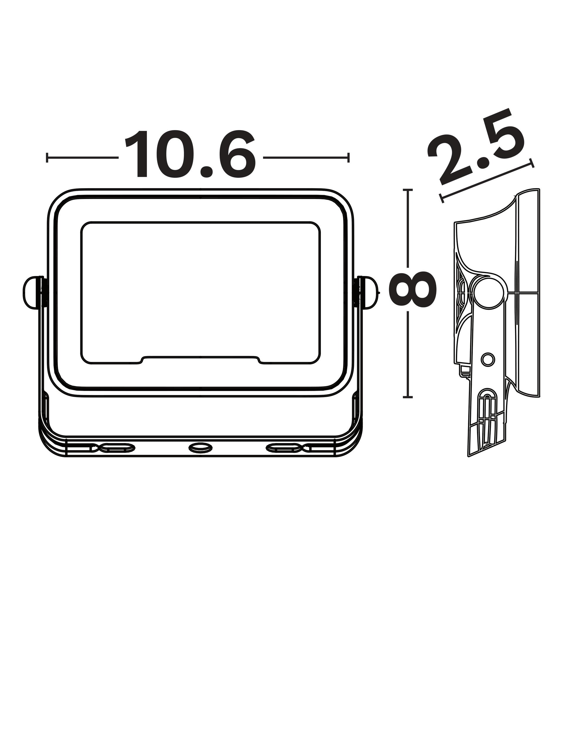 Техническо осветление GROTTO 10W 3000K IP66 Черно L10.6 W8 H2.5cm