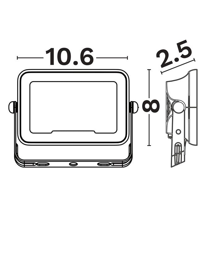 Техническо осветление GROTTO 10W 3000K IP66 Черен L10.6 W8 H2.5см