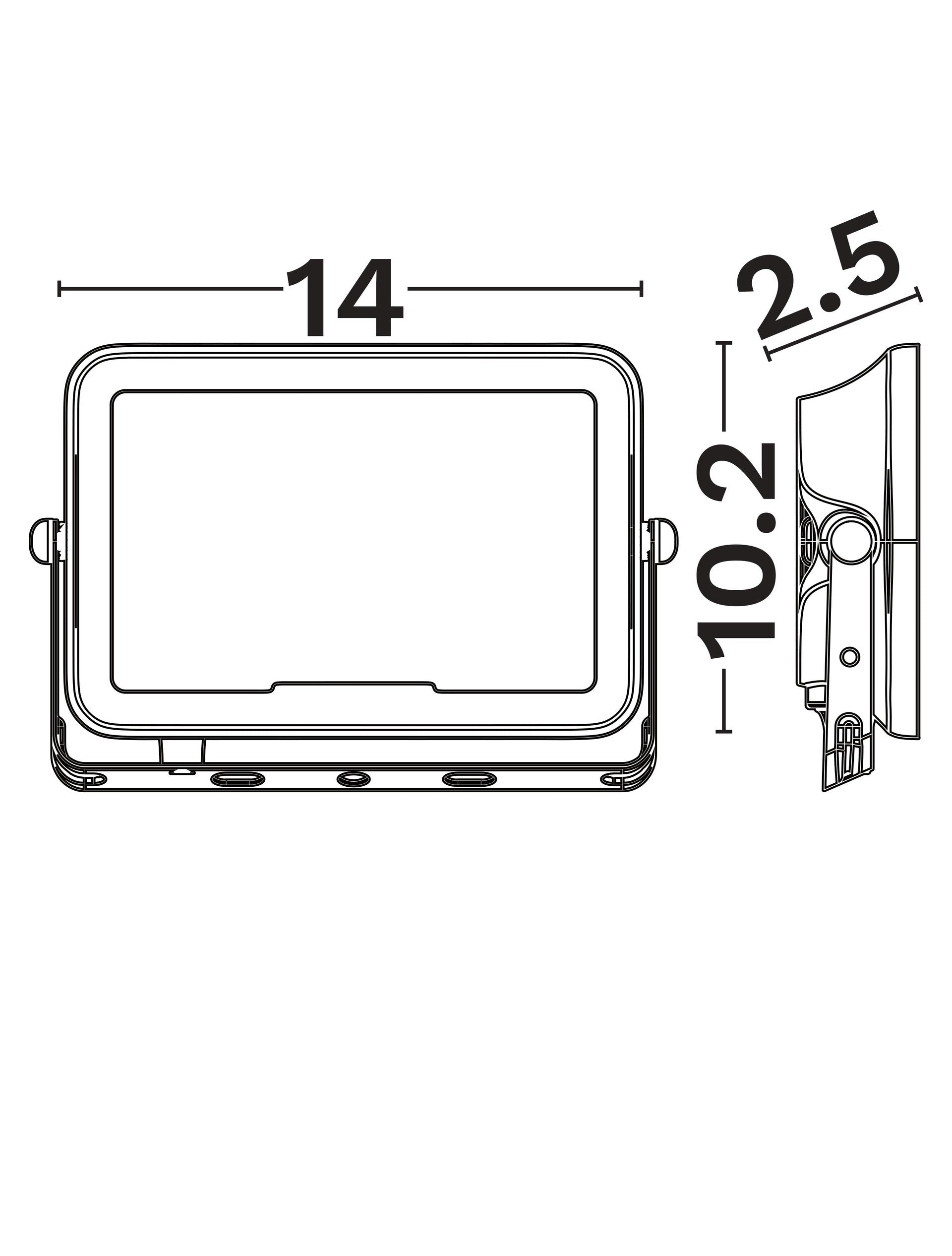 Техническо осветление GROTTO 20W 6500K IP66 Черно L14 W10.2 H2.6см