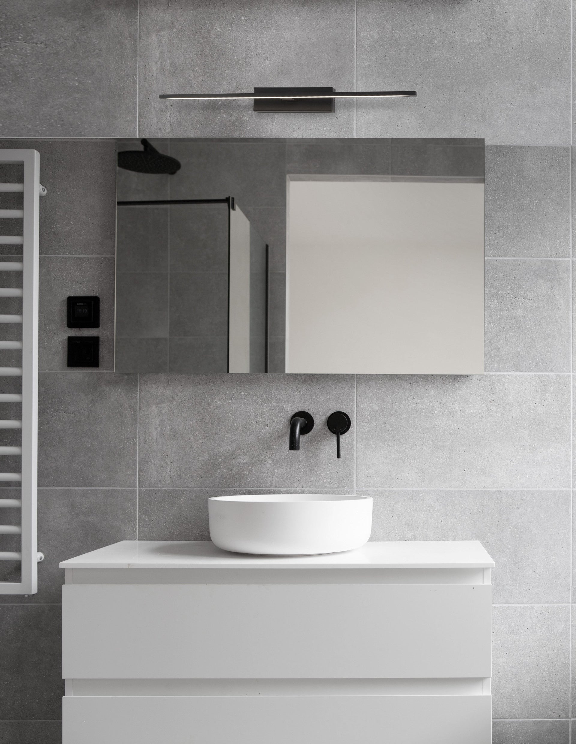 Висящо осветително тяло (пендел) MONDRIAN 20W LED Пясъчно черен алуминий и акрил IP44
