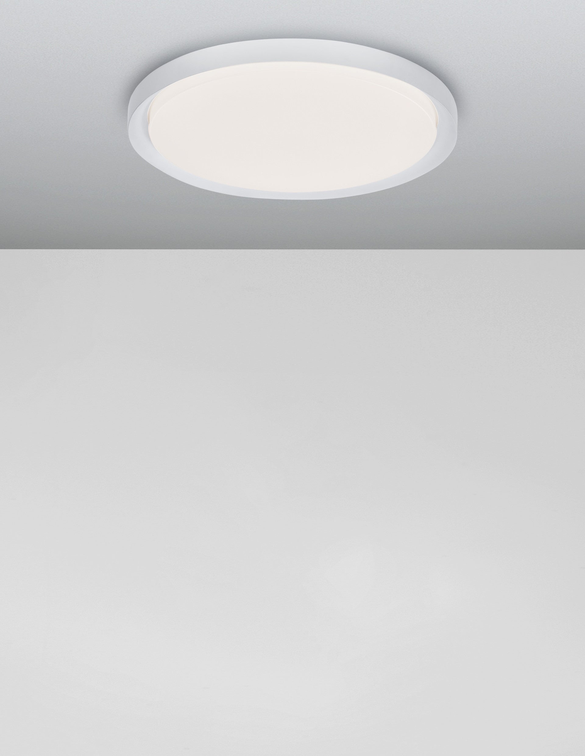 Висящо осветително тяло (пендел) TROY 50W LED Матово бял метал акрил ⌀56 H7.5см