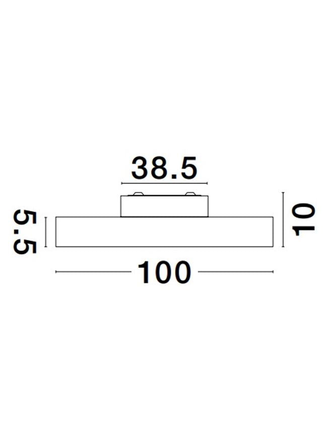 Техническо осветление PERFECT 120W Пясъчно черен алуминий акрил