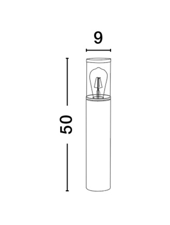 Външен аплик ZOSIA 12W Тъмен сив алуминий прозрачен акрил IP65
