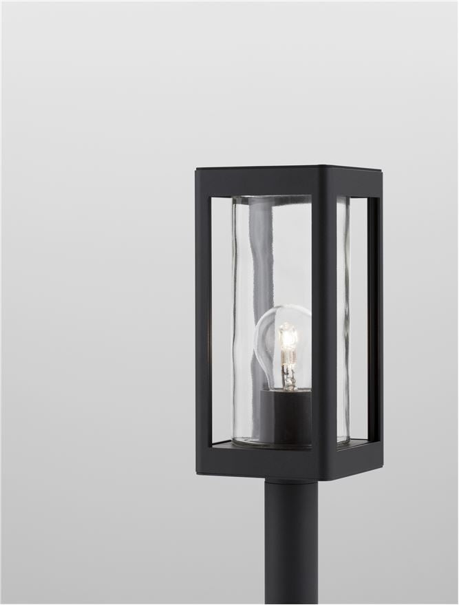 Външен аплик FIGO 12W Тъмен антрацит алуминий прозрачно стъкло IP54