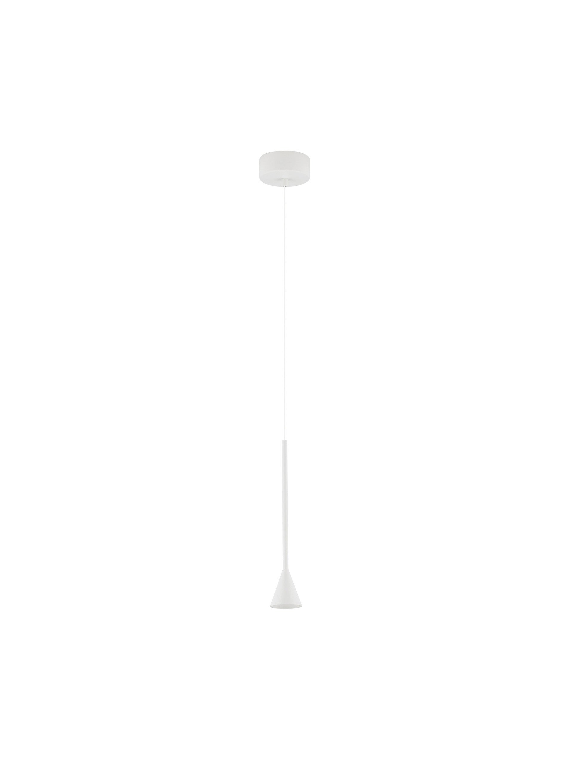 Висящо осветително тяло (пендел) NET LED 6W 220-240V Триак димируем Матово бял алуминий Регулируема височина ⌀6 H200см
