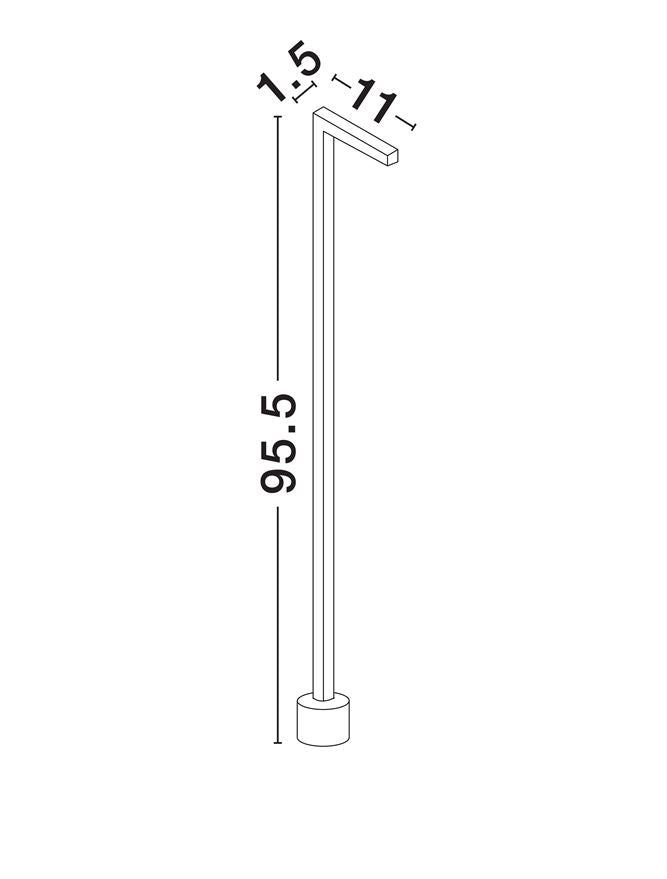 Външен пендел PIPE 5W Кортен алуминий IP65 L11 H94.5см