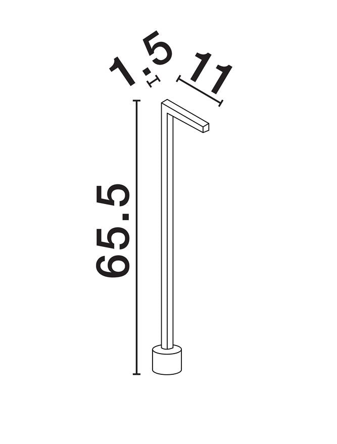 Външен пендел PIPE 5W Пясъчно черен алуминий IP65 L11 H64.5см