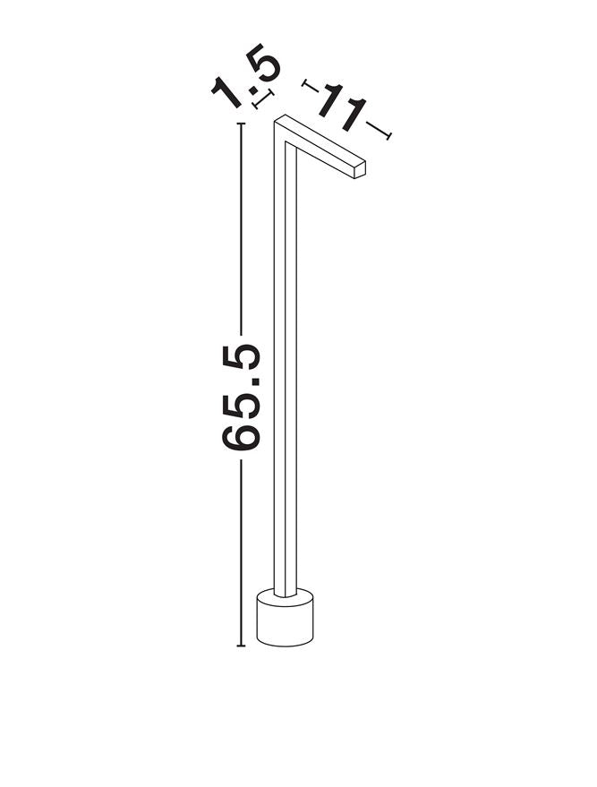 Външен пендел PIPE 5W Кортен алуминий IP65 L11 H64.5см