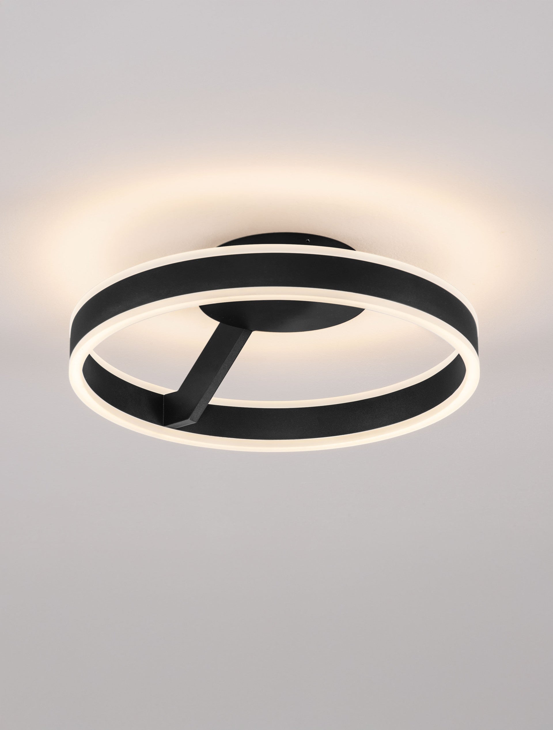 Висящо осветително тяло (пендел) BIANCO 28W LED Пясъчно черен алуминий и акрил ⌀40