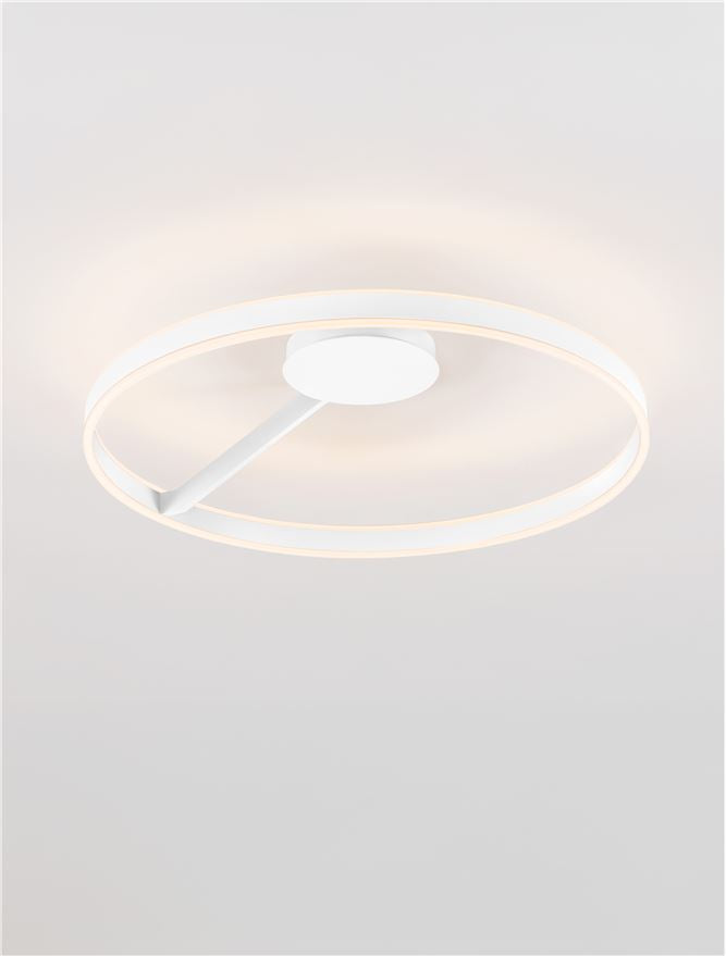 Висящо осветително тяло (пендел) BIANCO 48W LED Пясъчно бял алуминий и акрил ⌀80