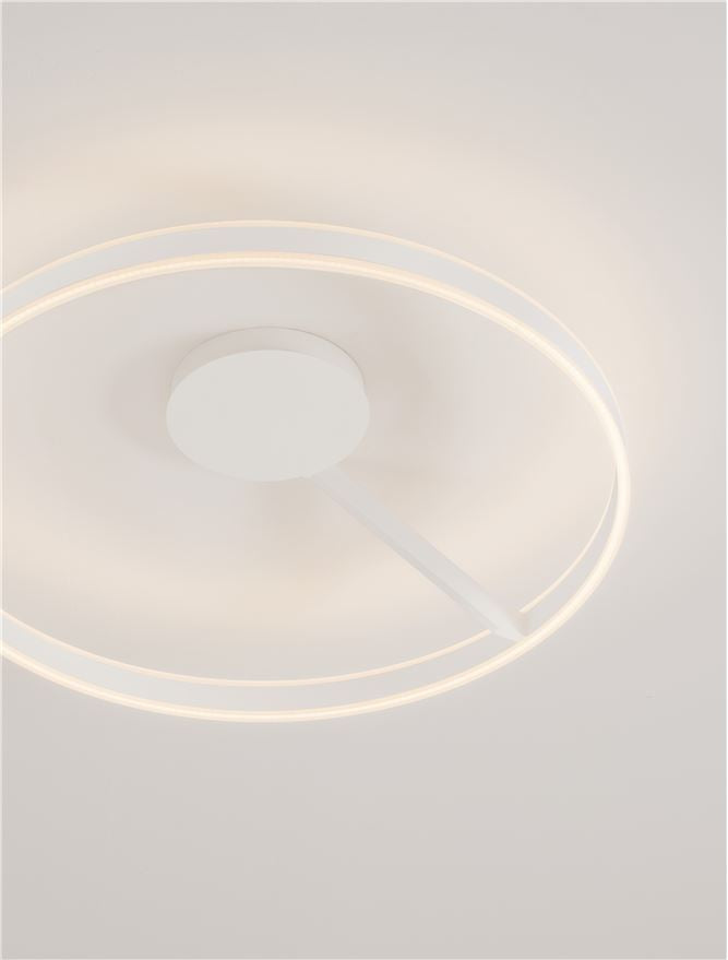 Висящо осветително тяло (пендел) BIANCO 48W LED Пясъчно бял алуминий и акрил ⌀80