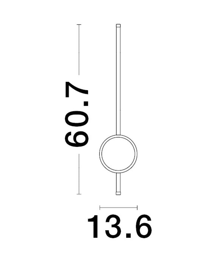 Висящо осветително тяло (пендел) CLOCK 18W Пясъчно бял алуминий и акрил