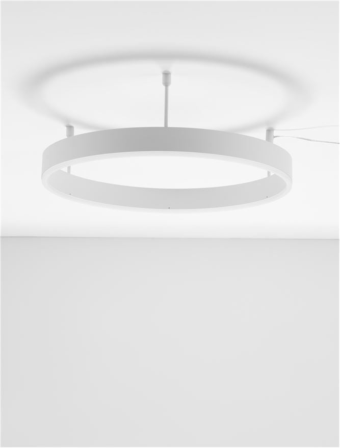 Висящо осветително тяло (пендел) MOTIF 46W LED 3000K Триак димируем Пясъчно бял алуминий акрил