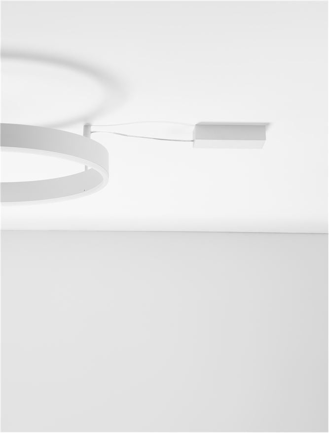 Висящо осветително тяло (пендел) MOTIF 46W LED 3000K Триак димируем Пясъчно бял алуминий акрил