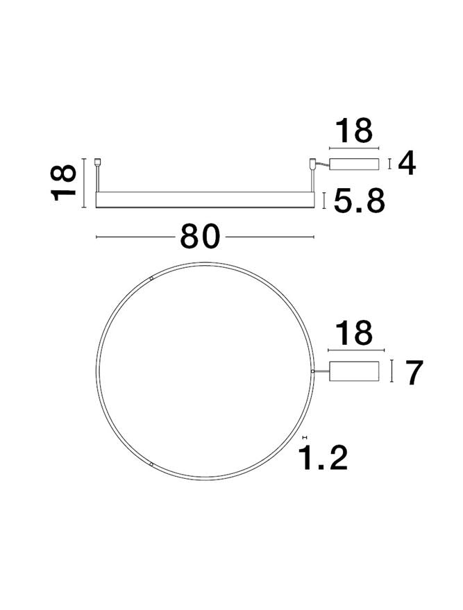 Висящо осветително тяло (пендел) MOTIF 50W LED 3000K Триак димируем Златист месинг алуминий акрил