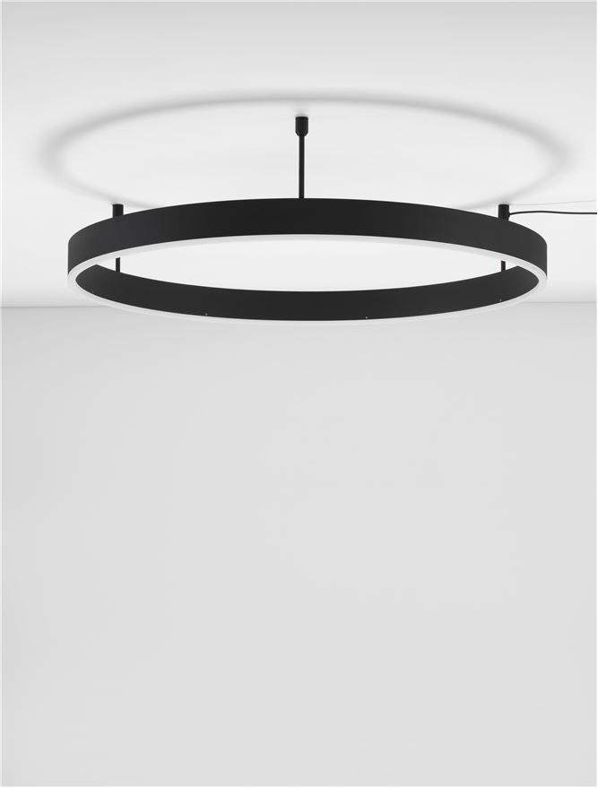 Висящо осветително тяло (пендел) MOTIF 50W LED 3000K Триак димируем Пясъчно черен алуминий акрил