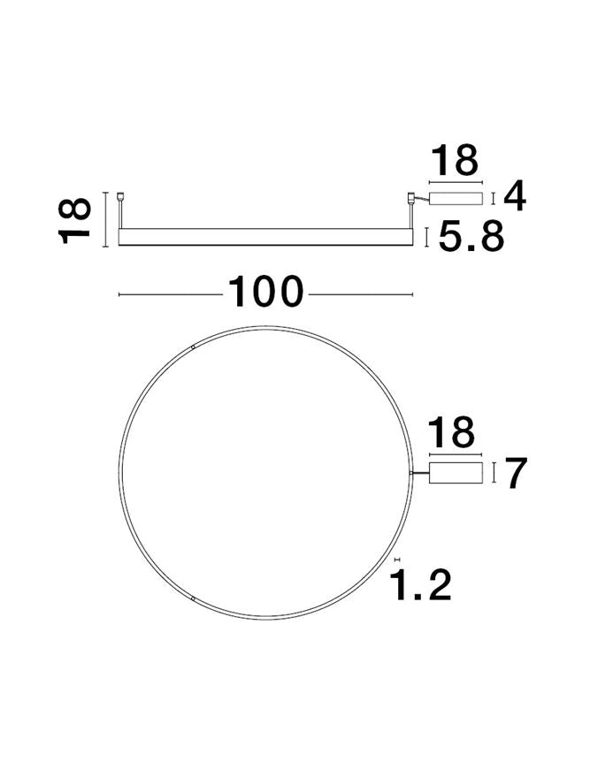Висящо осветително тяло (пендел) MOTIF 60W LED 3000K Триак димируем Златист месинг алуминий акрил