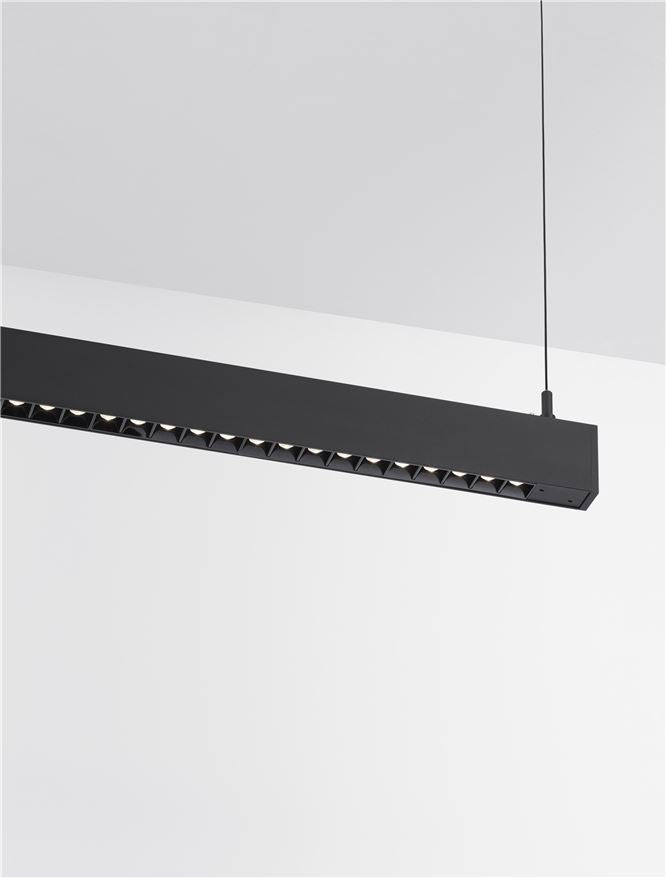 Техническо осветление SMART LINA офис LED 25W 4000K димируем с датчик Бял/Черен L1522 W35 H70мм