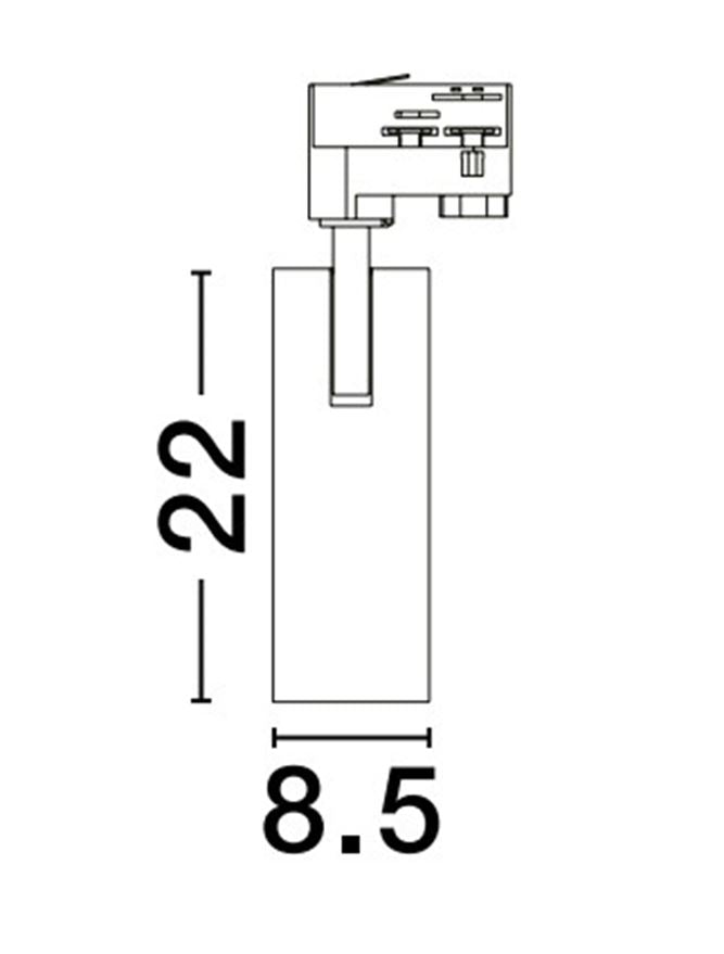 Аксесоар EURIKA LED30W 3000K ⌀8.5 Пясъчно бял