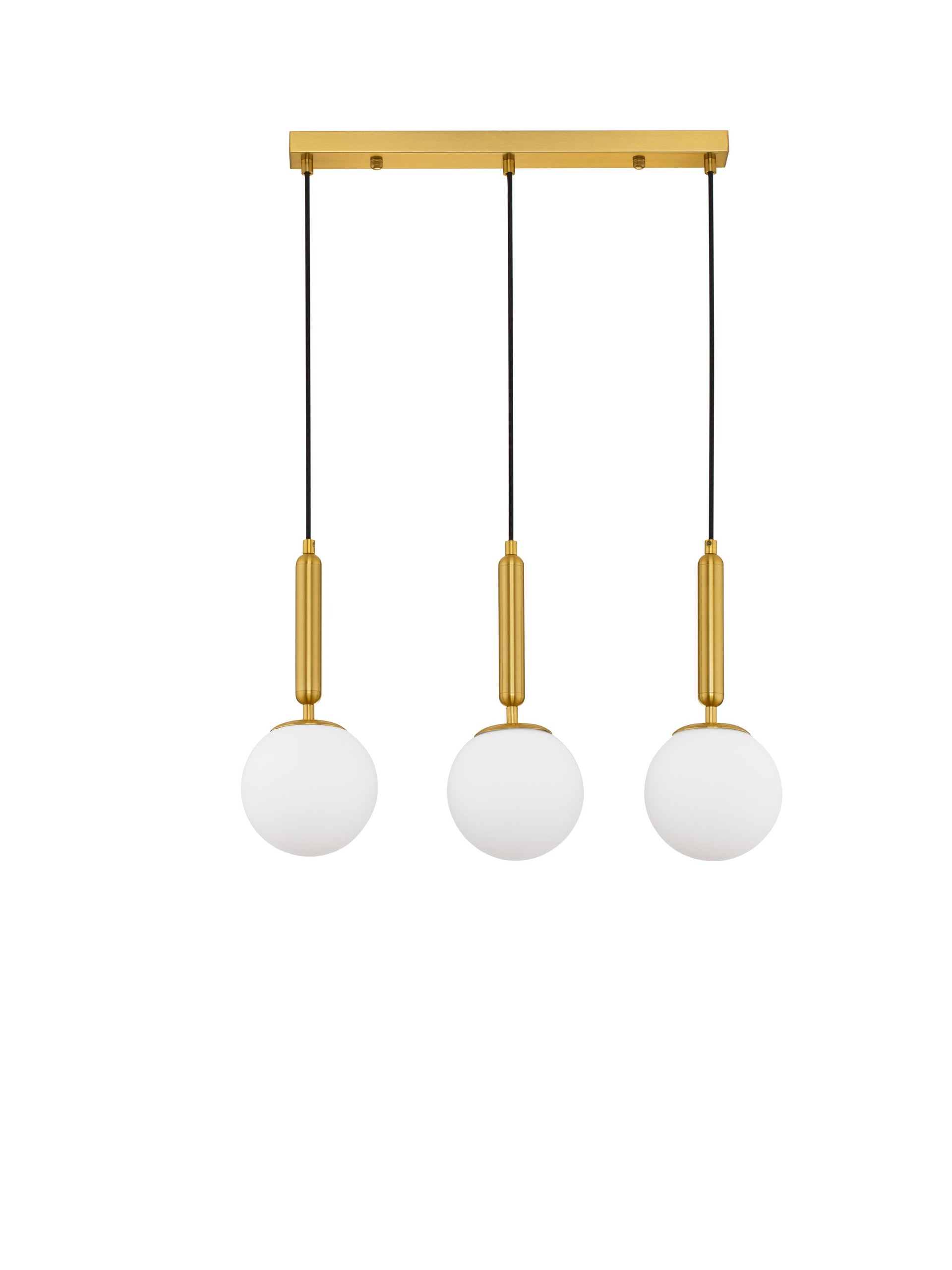Висяща лампа MONET 36W LED E27 месинг, злато и опалово стъкло Д60 Ш15 В155см, регулируема височина