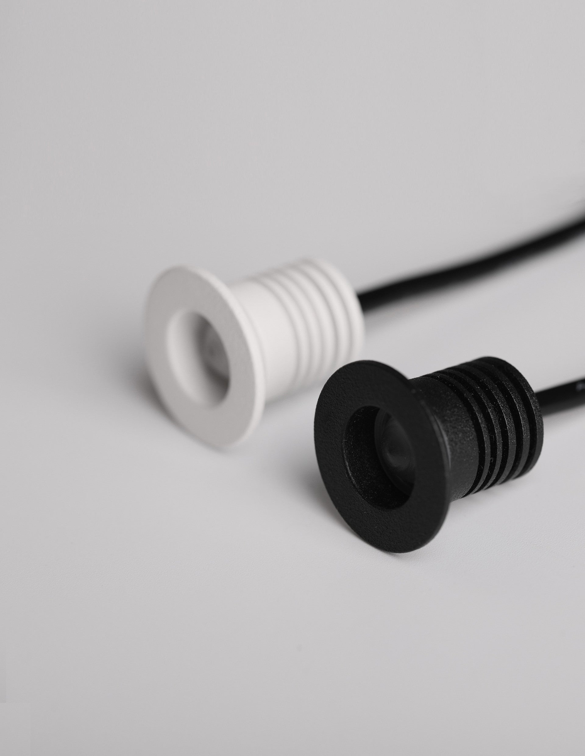 LED спот TINY Вграден Черен алуминий IP44 3000K D2.5x2.2см