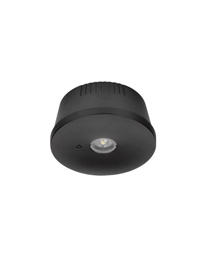 LED спот EL201 Черна повърхностна/вградена аварийна вградено осветително тяло 3W