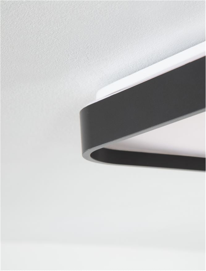 Висящо осветително тяло (пендел) ATHOS 30W LED Пясъчно черен алуминий и акрил