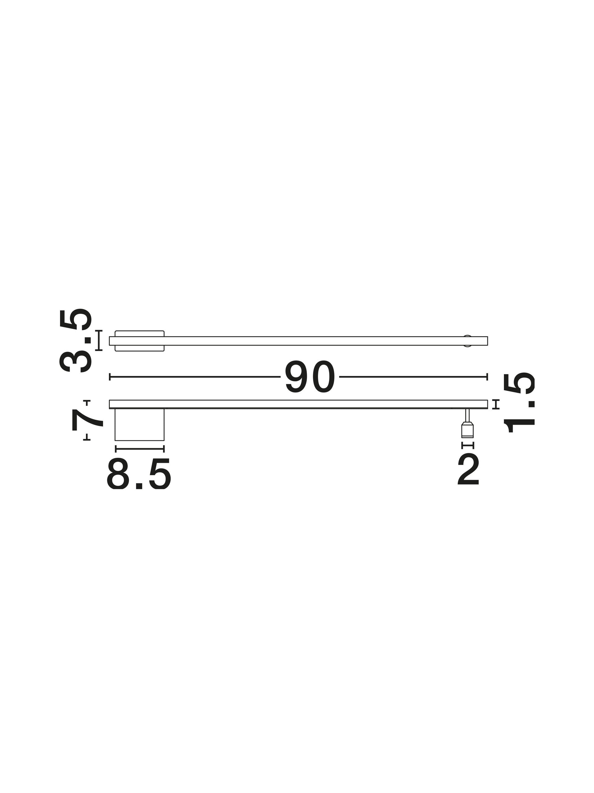 Висящо осветително тяло (пендел) GROPIUS 15W LED Пясъчно черен алуминий