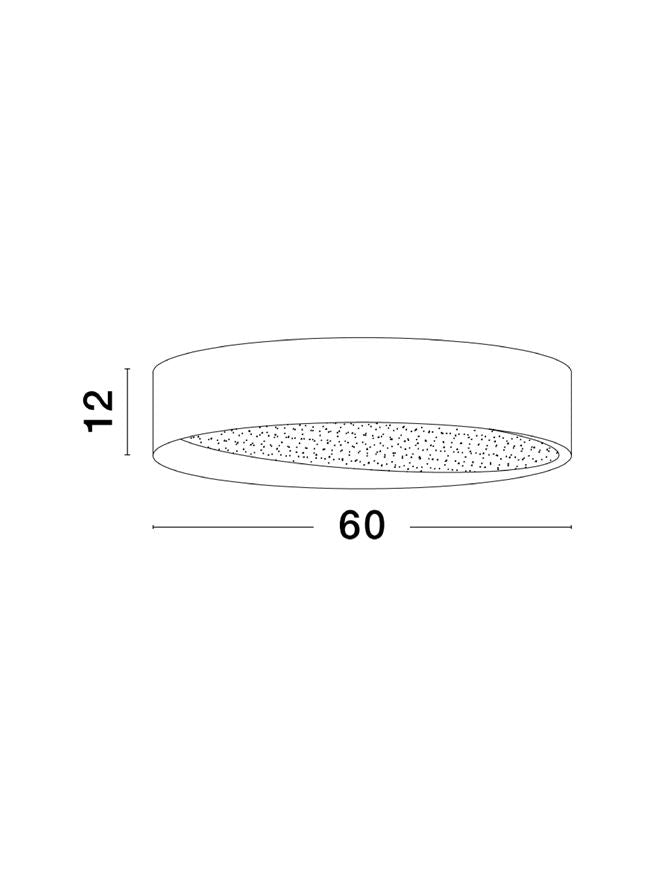 Висящо осветително тяло (пендел) OBY 60W LED Пясъчно бял алуминий и акрил ⌀60 H12см