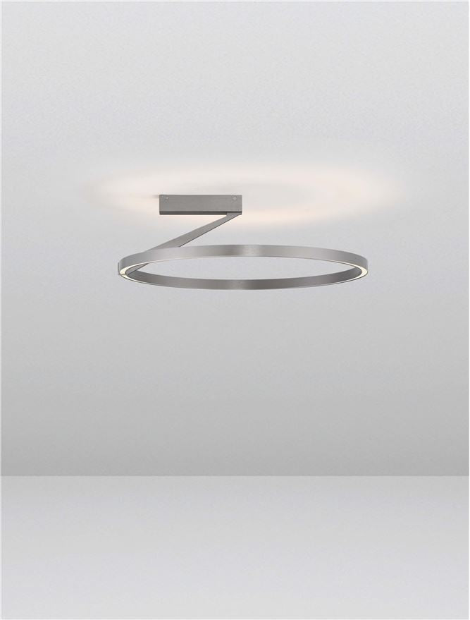 Висящо осветително тяло (пендел) TILIA LED 44W 220-240V Матиран никел алуминий ⌀60 H20см нагоре и надолу