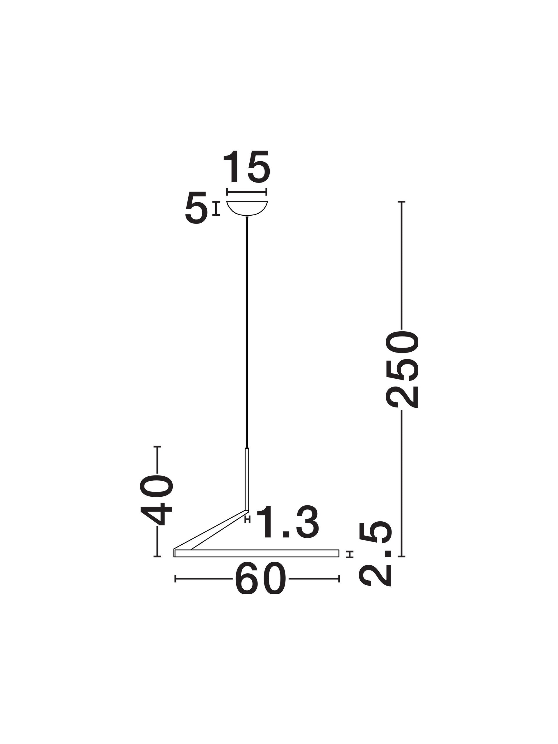 Висящо осветително тяло (пендел) TILIA LED 31W 220-240V Шампанско злато алуминий ⌀60 H250см нагоре и надолу