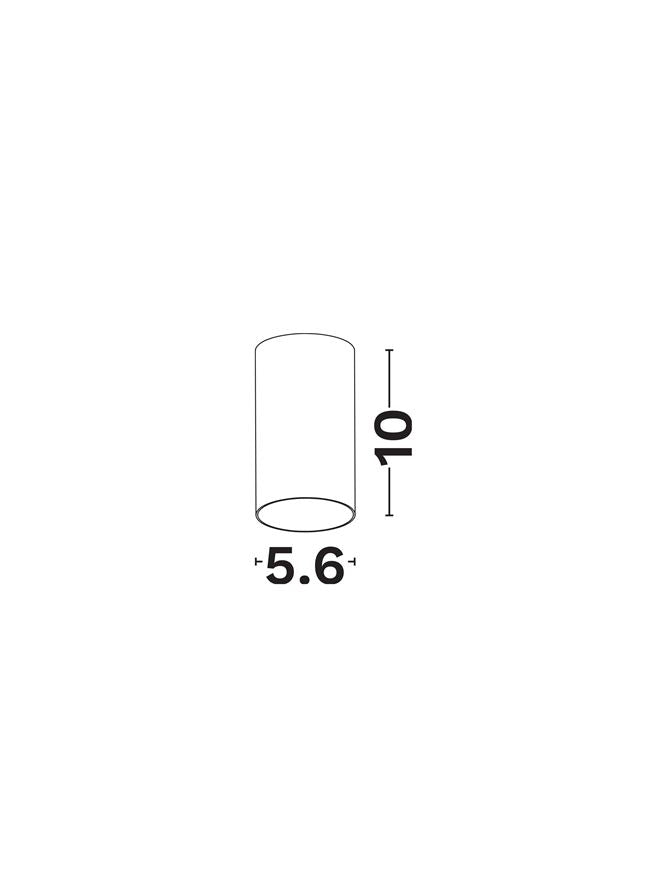 Техническо осветление SIRIUS LED GU10 10W Бял камък ⌀5.6 H10см